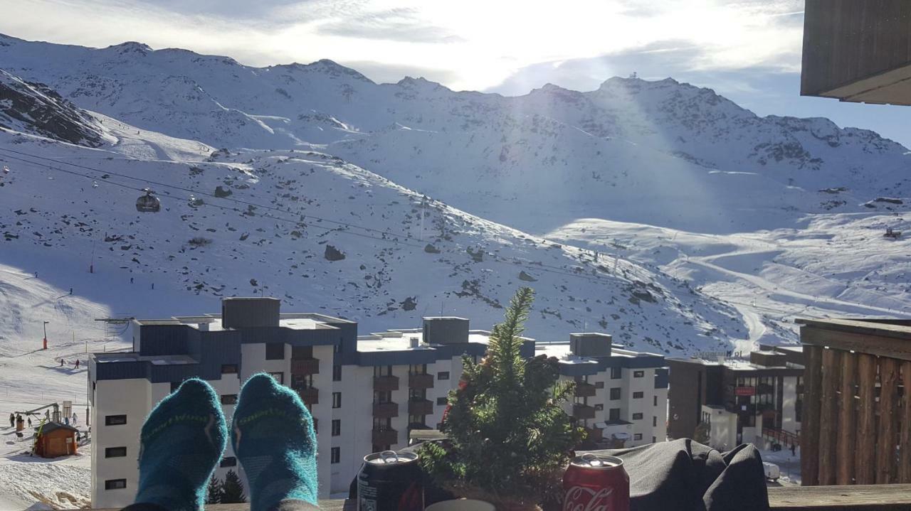 Le Serac W6 appartement avec véranda en angle vue panoramique Val Thorens Esterno foto