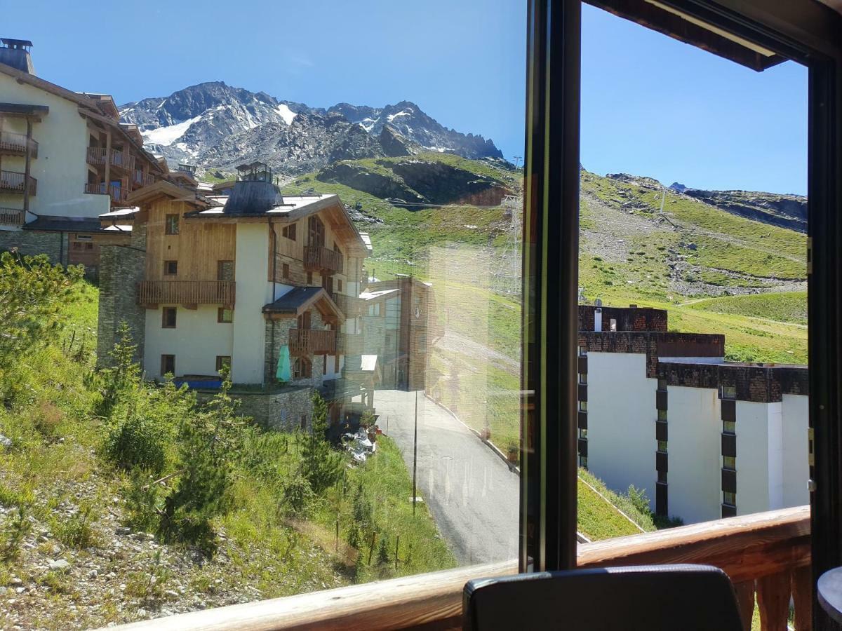 Le Serac W6 appartement avec véranda en angle vue panoramique Val Thorens Esterno foto
