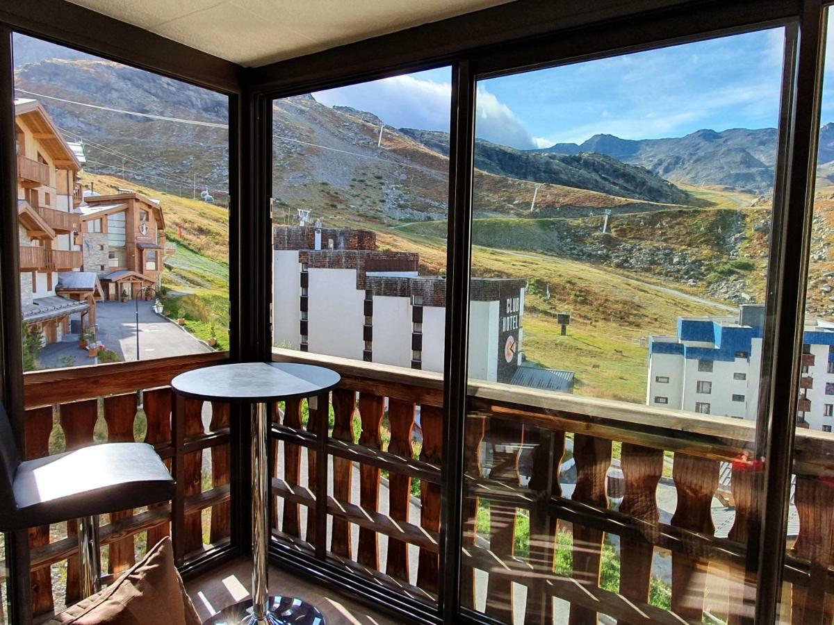 Le Serac W6 appartement avec véranda en angle vue panoramique Val Thorens Esterno foto